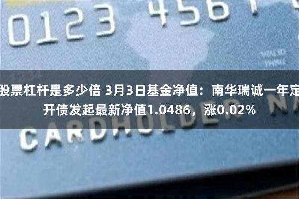 股票杠杆是多少倍 3月3日基金净值：南华瑞诚一年定开债发起最新净值1.0486，涨0.02%