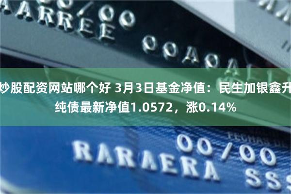 炒股配资网站哪个好 3月3日基金净值：民生加银鑫升纯债最新净值1.0572，涨0.14%