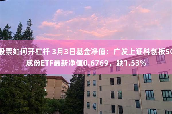 股票如何开杠杆 3月3日基金净值：广发上证科创板50成份ETF最新净值0.6769，跌1.53%