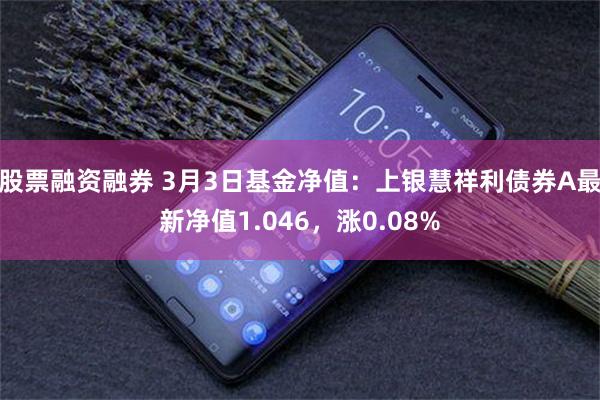 股票融资融券 3月3日基金净值：上银慧祥利债券A最新净值1.046，涨0.08%