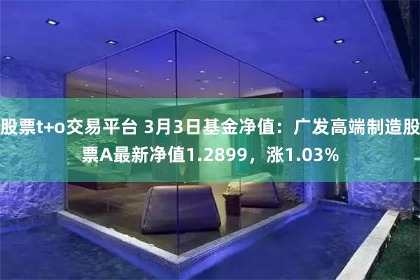 股票t+o交易平台 3月3日基金净值：广发高端制造股票A最新净值1.2899，涨1.03%