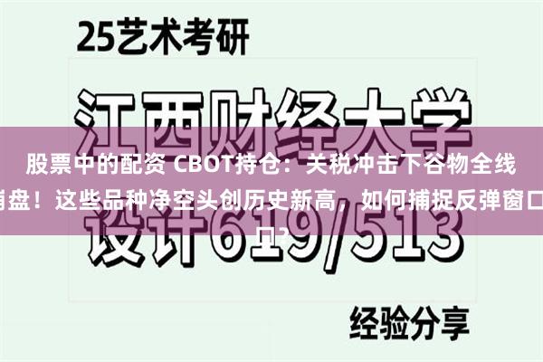 股票中的配资 CBOT持仓：关税冲击下谷物全线崩盘！这些品种净空头创历史新高，如何捕捉反弹窗口？