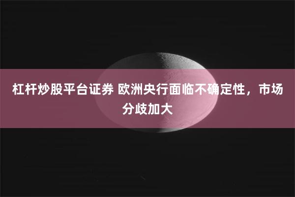 杠杆炒股平台证券 欧洲央行面临不确定性，市场分歧加大