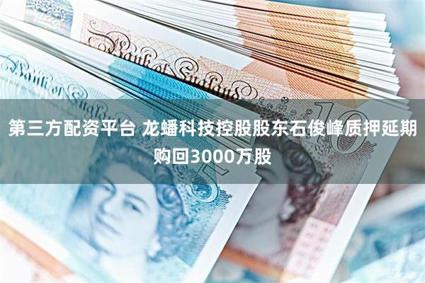 第三方配资平台 龙蟠科技控股股东石俊峰质押延期购回3000万股