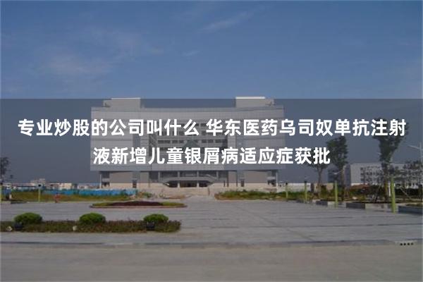 专业炒股的公司叫什么 华东医药乌司奴单抗注射液新增儿童银屑病适应症获批