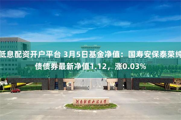 低息配资开户平台 3月5日基金净值：国寿安保泰荣纯债债券最新净值1.12，涨0.03%