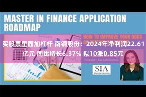 买股票里面加杠杆 南钢股份：2024年净利润22.61亿元 同比增长6.37% 拟10派0.85元