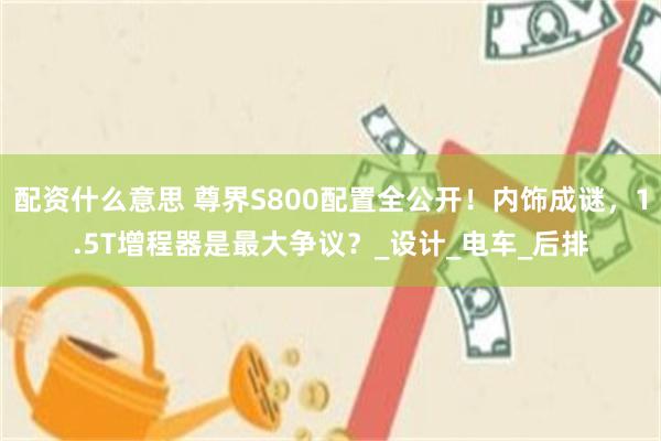 配资什么意思 尊界S800配置全公开！内饰成谜，1.5T增程器是最大争议？_设计_电车_后排