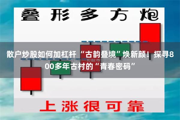 散户炒股如何加杠杆 “古韵叠境”焕新颜！探寻800多年古村的“青春密码”