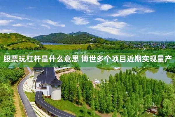 股票玩杠杆是什么意思 博世多个项目近期实现量产