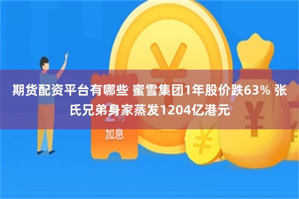 期货配资平台有哪些 蜜雪集团1年股价跌63% 张氏兄弟身家蒸发1204亿港元