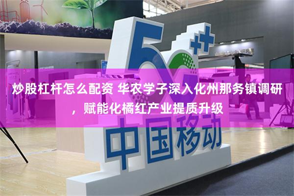 炒股杠杆怎么配资 华农学子深入化州那务镇调研，赋能化橘红产业提质升级