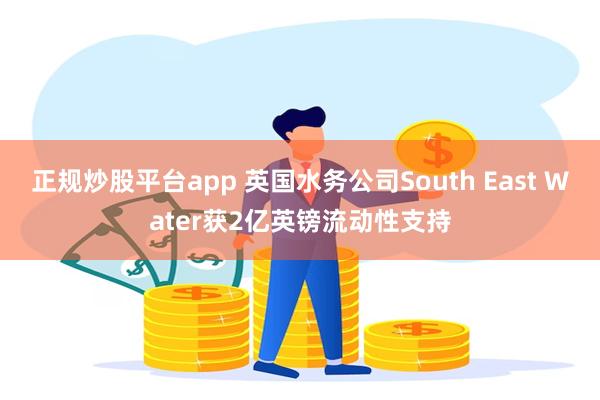 正规炒股平台app 英国水务公司South East Water获2亿英镑流动性支持