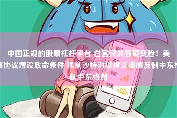 中国正规的股票杠杆平台 白宫突然强硬变脸！美沙核协议增设致命条件 强制沙特对以建交摊牌反制中东格局