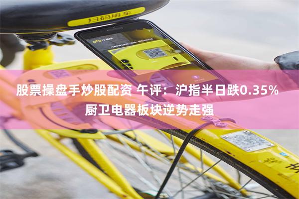 股票操盘手炒股配资 午评：沪指半日跌0.35% 厨卫电器板块逆势走强