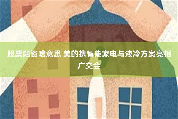 股票融资啥意思 美的携智能家电与液冷方案亮相广交会