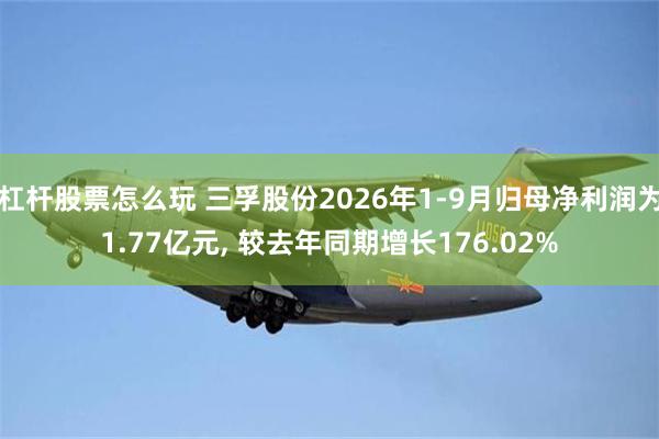 杠杆股票怎么玩 三孚股份2026年1-9月归母净利润为1.77亿元, 较去年同期增长176.02%