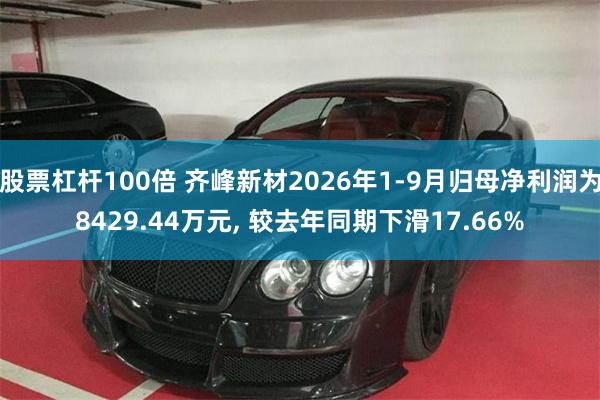 股票杠杆100倍 齐峰新材2026年1-9月归母净利润为8429.44万元, 较去年同期下滑17.66%